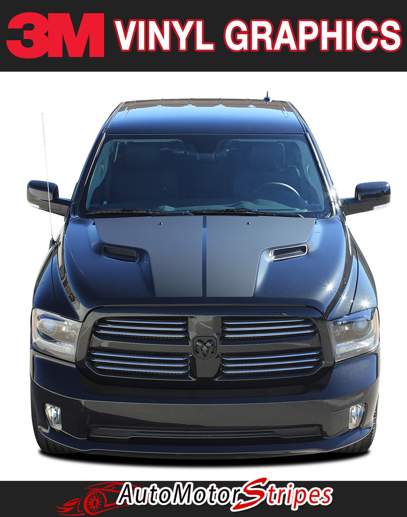 RAM HEMI HOOD vinyl striping package, brand new from AutoMotorStripes!