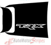 View of 2021-2024 Dodge Ram TRX Rebel Hood Decals 1500 Stripes Truck Vinyl Graphic 3M Stripe Package