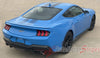 View of 2024-2025 Ford Mustang GT Racing Stripes Hood PREMIUM RALLY FADED Vinyl Graphics 3M Decals