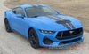 View of 2024-2025 Ford Mustang GT Racing Stripes Hood PREMIUM RALLY REDLINE Vinyl Graphics 3M Decals