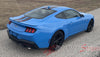 View of 2024-2025 Ford Mustang GT Racing Stripes Hood PREMIUM RALLY REDLINE Vinyl Graphics 3M Decals
