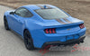 View of 2024-2025 Ford Mustang GT Racing Stripes Hood PREMIUM RALLY REDLINE Vinyl Graphics 3M Decals