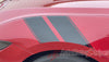 View of 2024-2025 Ford Mustang Hood to Fender Stripes PONY DOUBLE BAR Hood Decals Vinyl Graphics 3M