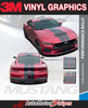 View of 2024-2025 Ford Mustang GT Racing Stripes Hood PERFORMANCE RALLY Vinyl Graphics 3M Decals