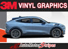 View of 2021-2025 Ford Mustang Mach-E Hood to Fender Stripes BREAKER DOUBLE BAR Hood Decals Vinyl Graphics Kit