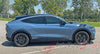 View of 2021-2025 Ford Mustang Mach-E Hood to Fender Stripes BREAKER DOUBLE BAR Hood Decals Vinyl Graphics Kit