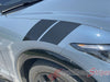 View of 2021-2025 Ford Mustang Mach-E Hood to Fender Stripes BREAKER DOUBLE BAR Hood Decals Vinyl Graphics Kit