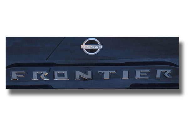 thumbnail image 2 of Matte Black Tailgate Insert Letters For Nissan Frontier 2022-2023 - Auto Pro Logo Emblem Badge, Exterior Styling Decal 2 of 6