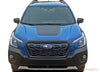 View of 2019-2024 Subaru Forester GROOVE HOOD Decals Accent Stripes 3M Vinyl Graphics Kit