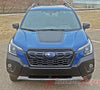 View of 2019-2024 Subaru Forester GROOVE HOOD Decals Accent Stripes 3M Vinyl Graphics Kit