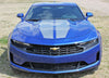 Detailed view of 2019-2024 Chevy Camaro Racing Stripes Rev Sport Rally Hood Decals Vinyl Graphics Kit