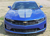 Detailed view of 2019-2024 Chevy Camaro Racing Stripes Rev Sport with Pin Outline Rally Hood Decals Vinyl Graphics Kit