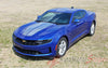Detailed view of 2019-2024 Chevy Camaro Racing Stripes Rev Sport with Pin Outline Rally Hood Decals Vinyl Graphics Kit