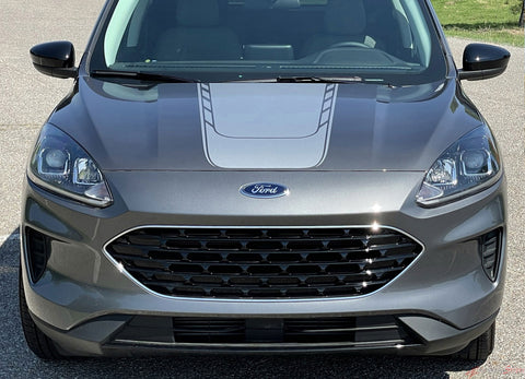 Detailed view of 2021-2025 Ford Escape EVADE Center Hood Accent Vinyl Graphic 3M Stripes Decal