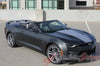 Detailed view of 2016-2018 Chevy Camaro Convertible Overdrive Center Wide Hood Roof Trunk Spoiler Rally Racing 3M Stripes Kit fits SS RS V6 - Passenger Side View