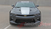 Detailed view of 2016-2018 Chevy Camaro Overdrive Center Wide Hood Roof Trunk Spoiler Rally Racing 3M Stripes Kit fits SS RS V6