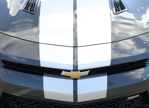 Detailed view of 2016-2028 Chevy Camaro Convertible Turbo Rally OEM Factory Style Bumper to Bumper 3M Racing Stripes Package for SS RS V6 Models