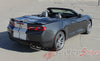 Detailed view of 2016-2018 Chevy Camaro Convertible Turbo Rally OEM Factory Style Bumper to Bumper 3M Racing Stripes Package for SS RS V6 Models - Rear View