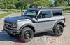 Detailed view of 2021-2025 Ford Bronco Full Size CINCH 2 DOOR Side Body Stripes Upper Door Accent Decals Vinyl Graphics Kits 3M
