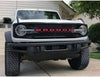 Detailed view of 2021-2025 Ford Bronco Full Size LETTER TEXT Front Grill Decals Accent Vinyl Graphics 3M