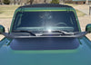 Detailed view of 2021-2025 Ford Bronco Full Size BRONCO HOOD Stripes Accent Decals Vinyl Graphics Kits 3M