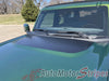 Detailed view of 2021-2025 Ford Bronco Full Size BRONCO HOOD Stripes Accent Decals Vinyl Graphics Kits 3M