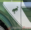 Detailed view of 2021-2025 Ford Bronco Full Size HORSESHOE Side Body Stripes Upper Door Accent Decals Vinyl Graphics Kits 3M