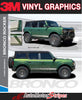 Ford Bronco Full Size ROCKERS Side Body Stripes Upper Door Accent Decals Vinyl Graphics Kits 3M