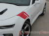 Detailed view of 2016-2028 Chevy Camaro Hashmarks Hood to Fender Factory OEM Style Double Bar Accent Vinyl Stripes Decal Graphic Kit