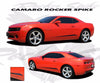 2010-2013 and 2014-2015 Chevy Camaro Rocker Spikes Lower Rocker Spears Vinyl Stripes 3M Kit