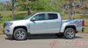 Chevy Colorado ANTERO Rear Side Truck Bed Mountain Scene Accent Vinyl Graphics Stripes - Side Rear View Charcoal on Silver