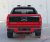 Detailed view of 2015-2020 Chevy Colorado GRAND Rear Tailgate Blackout Accent Vinyl Graphics 3M Stripes Kit