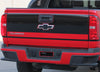 Detailed view of 2015-2020 Chevy Colorado GRAND Rear Tailgate Blackout Accent Vinyl Graphics 3M Stripes Kit