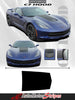 2014-2018 2019 Chevy Corvette C7 Hood Blackout Vinyl Graphics 3M Stripes Decal Kit