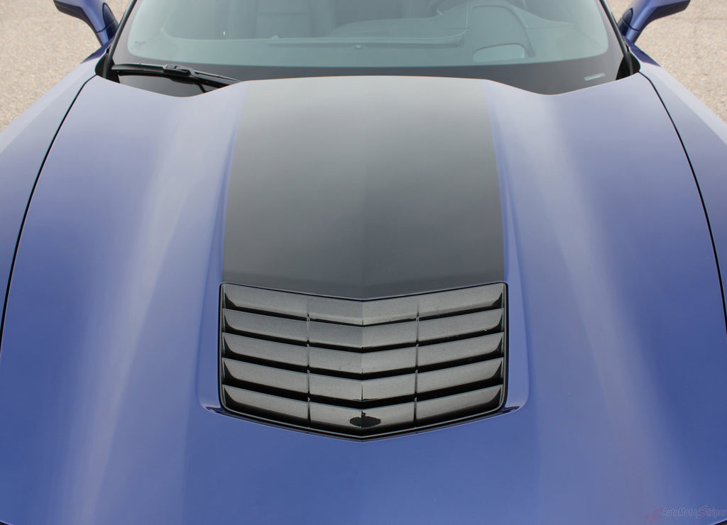 2014-2019 Chevy C7 Corvette Hood Blackout Vinyl Graphics 3M Stripes Decal Kit
