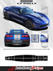 2014-2018 2019 Chevy Corvette C7 Rally Racing Stripes Bumper Hood Roof Trunk Vinyl Graphics 3M Stripes Decal Kit