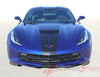 2014-2017 Chevy Corvette C7 Rally Racing Stripes Bumper Hood Roof Trunk Vinyl Graphics 3M Stripes Decal Kit - Front View