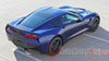 2014-2017 Chevy Corvette C7 Rally Racing Stripes Bumper Hood Roof Trunk Vinyl Graphics 3M Stripes Decal Kit - Rear Side View