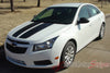 2008-2014 Chevy Cruze Cruzin Rally Racing Stripes Hood and Trunk Vinyl Graphics 3M Kit