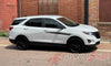 Side View of White Chevy Equinox Apex Side Body Stripes Door Decals 3M Vinyl Graphics Kit