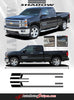2014-2016 2017 2018 Chevy Silverado Shadow Lower Truck Door Vinyl Graphics Stripes 3M Decal Kit