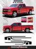 2016-2017 2018 Chevy Silverado Flow Special Edition Rally Style Truck Hood Racing Stripes Side Door Vinyl Graphics Package