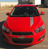 2012-2016 Chevy Sonic Sweep Hood Graphics and Lower Rocker Accent 3M Vinyl Stripes Kit