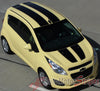 2013-2016 Chevy Spark Rally Hood Roof Rear Hatch Door Racing Vinyl Graphics 3M Stripes Kit