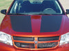 2008-2014 Dodge Avenger Avenged Hood Side Quarter Panel and Trunk Blackout  - Optional Wide Split Hood Graphics