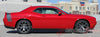 Detailed view of 2011-2023 Dodge Challenger Tailband Factory Mopar Style Bumblebee Scat Pack Rear Trunk Quarter Panel Vinyl Graphics - Wide View Passenger Side