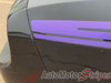 Detailed view of 2011-2023 Dodge Challenger Duster Mopar Factory Style Strobe Vinyl Graphics Stripes 3M Decals Package
