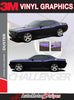 Detailed view of 2011-2023 Dodge Challenger Duster Mopar Factory Style Strobe Vinyl Graphics Stripes 3M Decals Package
