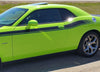 Detailed view of 2011-2023 Dodge Challenger Duel 15 Mopar Factory Style Strobe R/T Vinyl Graphics Decals 3M Stripe Package