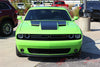 Detailed view of 2015-2023 Dodge Challenger Hood 15 Mopar OEM Factory Style Vinyl Graphics 3M Stripe Decals - Front Hood View